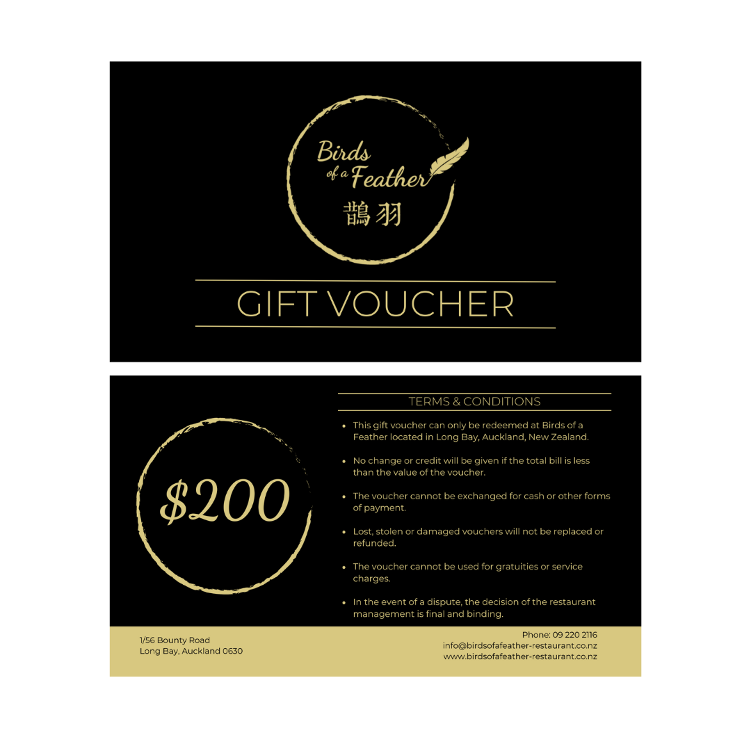 Birds of a Feather restaurant voucher