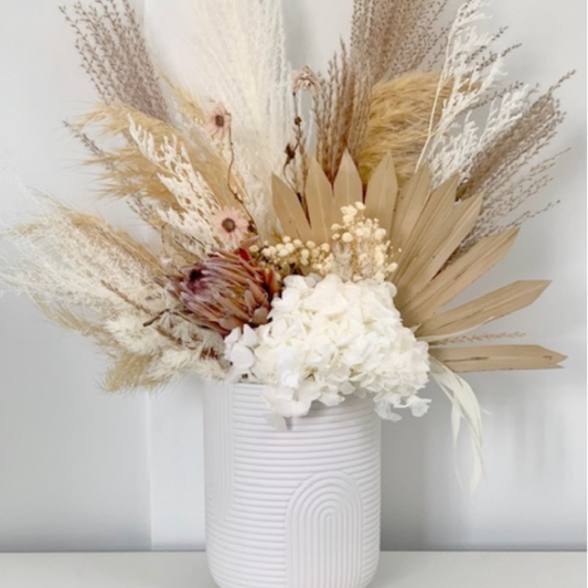 Florence & Grace dried flower bouquet & vase