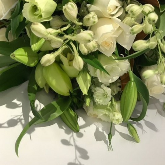 Florienne White and Green Posy
